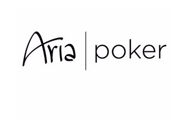 Aria Poker - Hotel logo in black on white. The year is 2017.
