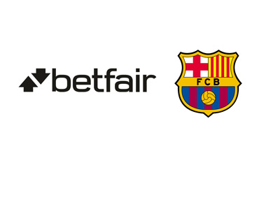 Betfair company logo and Barcelona FC club badge - Year 2016 - Partnership