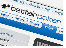 betfair logo on the webpage - photographed