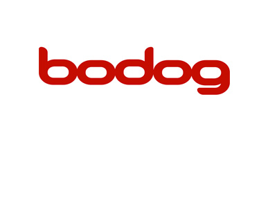 The Bodog company logo in red on white background. Year 2017.