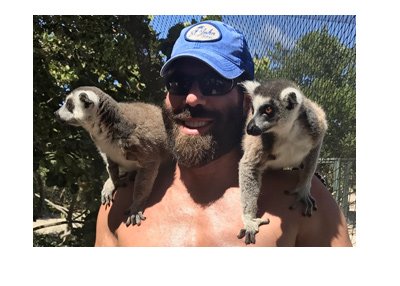 Dan Blizerian getting close to the endangered wildlife. Social media photo.