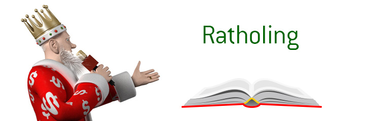 The King is defining the term Ratholing in the game of poker.  What does it mean?   Example is provided.