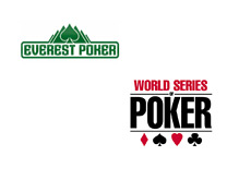 -- Everest Poker logo next to the WSOP logo - World Series of Poker --