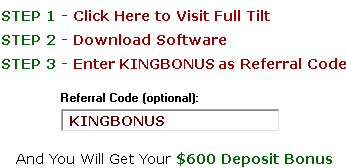 instructions how to get the full tilt bonus code