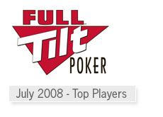 top winners at full tilt poker room for 2008 month of july