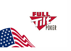 Full Tilt Poker logo next to the U.S. flag