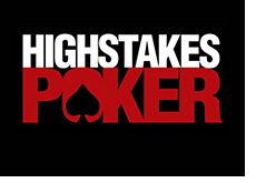 high stakes poker logo - black background --