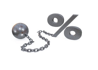 Jail for tax evasion - 3D illustration / rendering / concept. Black and white.