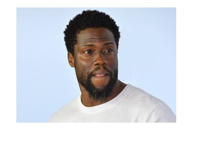 Kevin Hart is looking fresh.  2017 photo. White t-shirt.