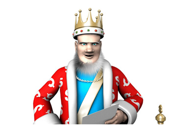 The King is reading a piece of news related to Pokerstars finances. The look on his face is serious.