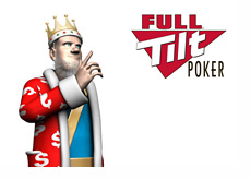 The King is pointing towards Full Tilt Poker logo