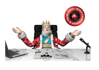 The King is reporting from his office about the upcoming WCOOP 2016 tournament taking place in September