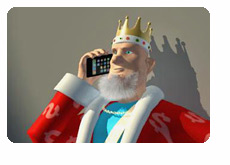 The King is Receiving the Latest News on his IPhone