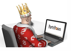 The King is surfing the PartyPoker website
