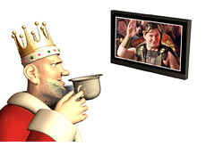 -- king watching phil hellmuth entering wsop europe --