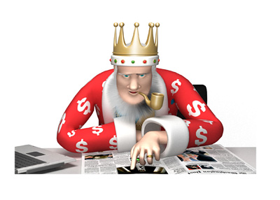 The King is smoking his e-pipe and reading the morning papers. There is another MMA fight coming up in the world of poker