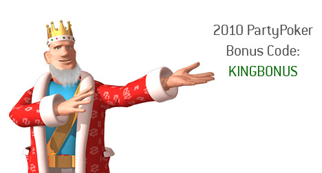 poker king is presenting the 2010 party poker bonus code - theking