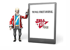 The King is reading the Wall Street Journal article about Full Tilt Poker on his Ipad