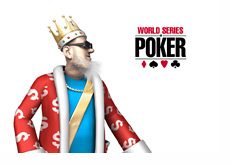 The King is looking at the WSOP logo - World Series of Poker