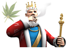 king smoking marijuana