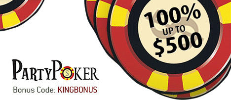 100 bonus up to 500 free - party poker