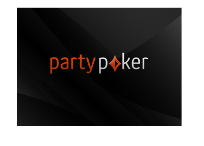 PartyPoker logo.  Version 2018.  Black background - Stylized.