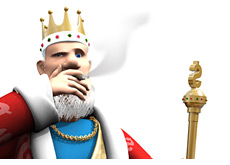 king is smoking a cigar - telling it the way it is in the world of poker