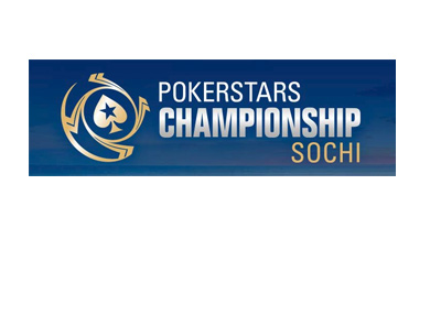 The Pokerstars tournament - Sochi - Logo on blue.