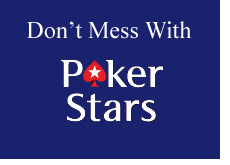 do not mess with pokerstars - logo - blue background