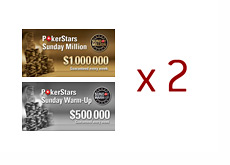 Pokerstars Double Vision Sunday Promotion - Sunday Million and Sunday Warm-up x 2