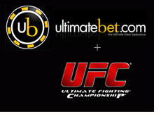 ultimate bet logo and ufc - ultimate fighting championship logo - ufc - partnership